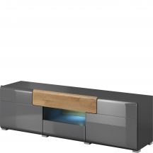 Mała szafka RTV pod telewizor Antracyt Połysk 24JKDW41 TYP-41 TOLEDO Podstawowe