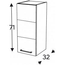 Szafka górna wisząca 1 drzwi W… .1/71 KAMMONO P2 Szkic