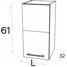 Szafka górna wisząca 1 drzwi W… .1/61 KAMMONO P2 Szkic