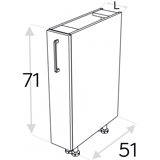 Szafka dolna stojąca cargo DC… KAMMONO P2 Szkic