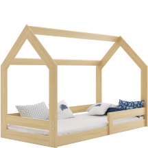 Łóżko dziecięce drewniane z materacem DOMEK 1 Podstawowe (3)