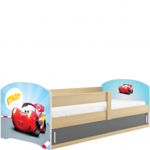 Łóżko pojedyncze z materacem dla dziecka LUKI 1 Sosna Podstawowe (2)