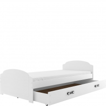 Łóżko dziecięce parterowe z materacem LILI Biały Podstawowe (1)