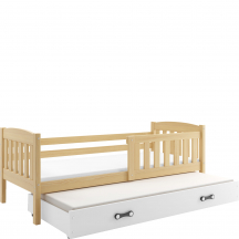 Łóżko 2-osobowe z materacami dla dziecka KUBUŚ Sosna Podstawowe (1)