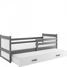 Łóżko 2-osobowe z materacami dla dziecka RICO Grafit Podstawowe (1)