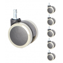 Kółka do foteli obrotowych gumowane CPU-60 5szt Podstawowe