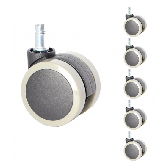 Kółka do foteli obrotowych gumowane CPU-60 5szt Podstawowe