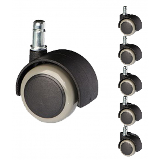 Kółka do foteli obrotowych gumowane CPU-50 5szt Podstawowe