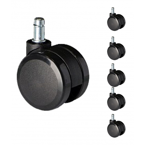 Kółka do foteli obrotowych nylonowe CPU-60 CT-07 5szt Podstawowe