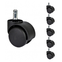 Kółka do foteli obrotowych samohamowne CT-22PAT 5szt Podstawowe