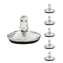 Stopki do foteli obrotowych chromowane 5szt Podstawowe