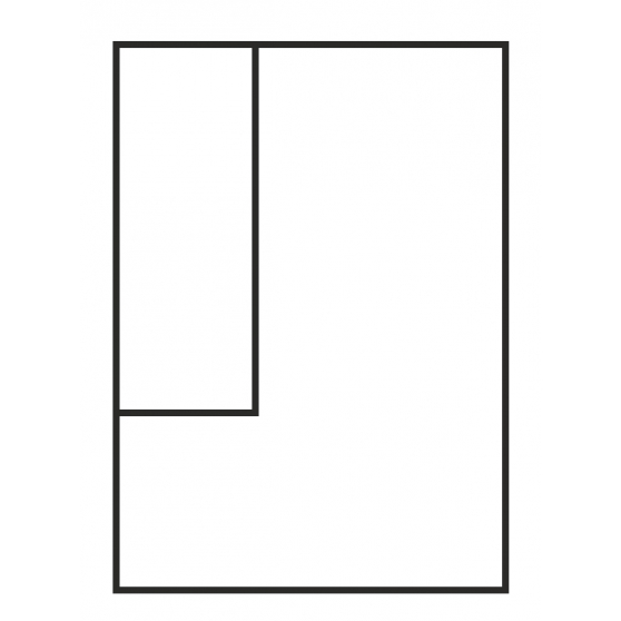 Segm. 1HT/BK z pojemnikiem Lewy LEGATO Szkic