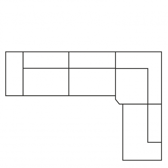 Narożnik z funkcją spania i pojemnikiem 3FL-TE-1HT/BKP LEGATO Szkic