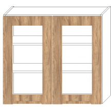 Szafka górna wisząca z witryną 2 drzwi WS80 ZOYA Podstawowe