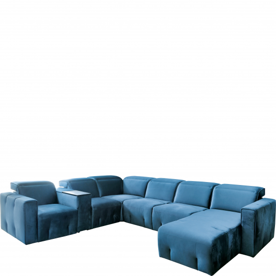 Narożnik z funkcją spania, pojemnikiem i relaksem elektrycznym SPOT Podstawowe