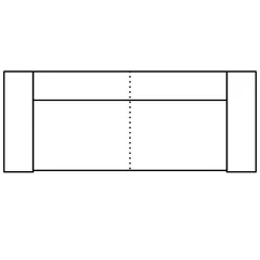Sofa 2,5 MELLOW Szkic