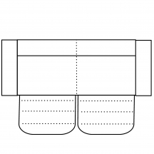 Sofa z relaksem elektrycznym 3RF MELLOW Szkic