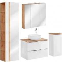 Zestaw mebli do łazienki SET 80 cm CAPRI WHITE Podstawowe