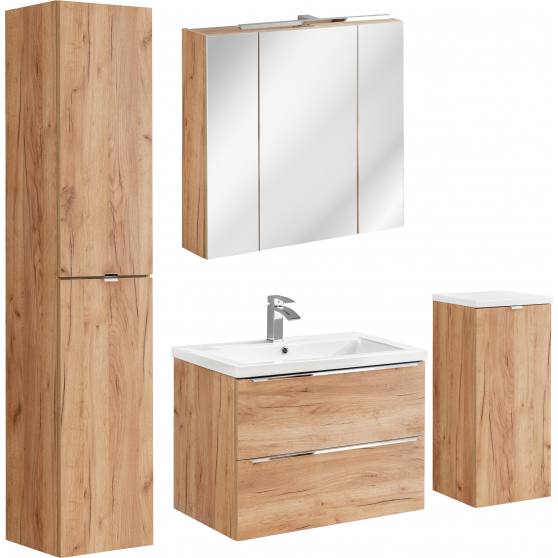 Zestaw mebli do łazienki SET 80 cm CAPRI OAK Podstawowe