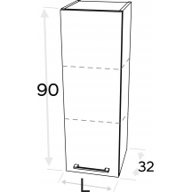 Szafka górna wisząca 1 drzwi W… .1/90 KAMMONO F8 Szkic