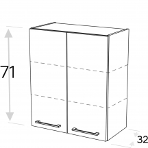 Szafka górna wisząca 2 drzwi W…/71 KAMMONO F8 Szkic