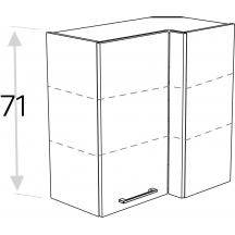 Szafka górna wisząca narożna 1 drzwi WRP70x40/71 KAMMONO F8 Szkic