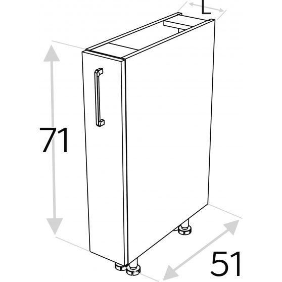 Szafka dolna stojąca cargo DC… KAMMONO F8 Szkic