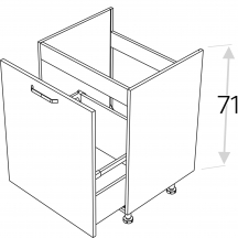 Szafka dolna stojąca zlewowa do sortownika na odpady DZCSS… KAMMONO F8 Szkic