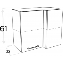 Szafka górna wisząca narożna 2 drzwi WRP70x40/61 KAMMONO F8 Szkic