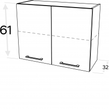 Szafka górna wisząca 2 drzwi W…/61 KAMMONO F8 Szkic