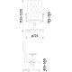 Fotel obrotowy gabinetowe CHESTER EXTRA R23P3 Szkic