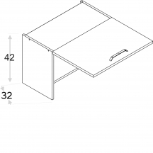 Szafka górna wisząca okapowa 1 klapa WOP60/42 KAMMONO P4 Szkic