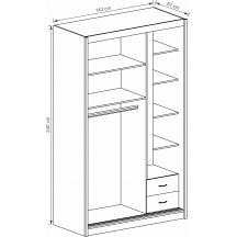 Szafa przesuwna Karol Szkic