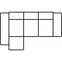 Narożnik z funkcją spania i z pojemnikiem 3FP NOVA Szkic