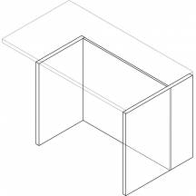 Zabudowa wyspy kuchennej bez blatu ZW6L8P.. KAMMONO Szkic