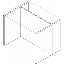 Zabudowa wyspy kuchennej bez blatu ZW8LP.. KAMMONO Szkic