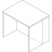 Zabudowa wyspy kuchennej z blatem ZW8LPB.. KAMMONO Szkic