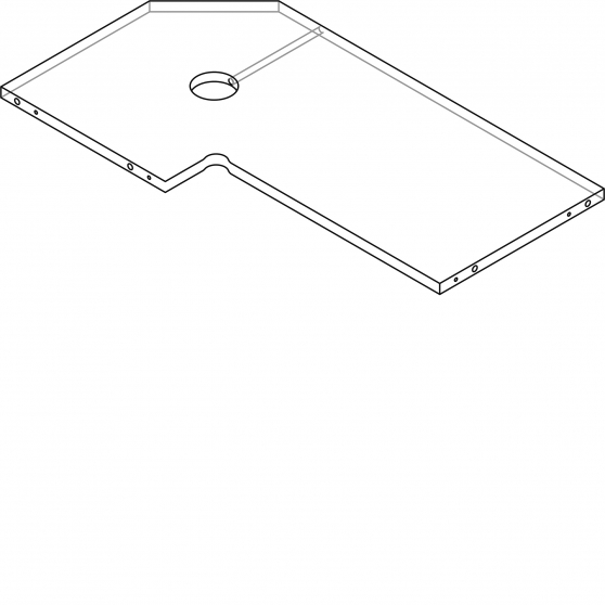 Wieniec oświetleniowy Lewy do WRP70x40/61-90 KAMMONO Szkic
