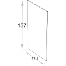 Bok nakładany 57,4 x 157 cm do typu frontu F.. KAMMONO Szkic