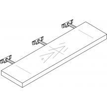 Półka wisząca gł 22 cm PZ… KAMMONO Szkic