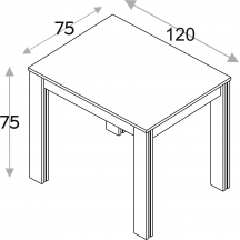 Stół 120x75 KAMMONO Szkic