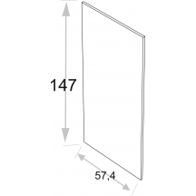 Bok nakładany 57,4 x 147 cm do typu frontu F.. KAMMONO Szkic