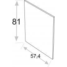 Bok nakładany 57,4 x 81 cm do typu frontu F.. KAMMONO Szkic