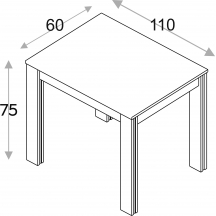 Stół 110x60 KAMMONO Szkic