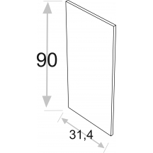 Bok nakładany 31,4 x 90 cm do typu frontu F.. KAMMONO Szkic