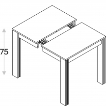 Stół rozkładany 110-150x80 KAMMONO Szkic