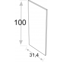 Bok nakładany 31,4 x 100 cm do typu frontu F.. KAMMONO Szkic