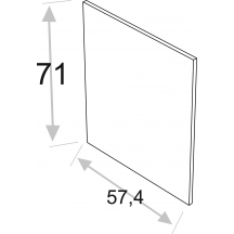 Bok nakładany 57,4 x 71 cm do typu frontu F.. KAMMONO Szkic