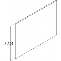 Panel przyścienny h 72,8 cm na metry bieżące KAMMONO Szkic