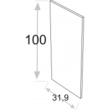 Bok nakładany 31,9 x 100 cm do typu frontu P.. KAMMONO Szkic